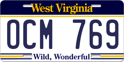 WV license plate OCM769