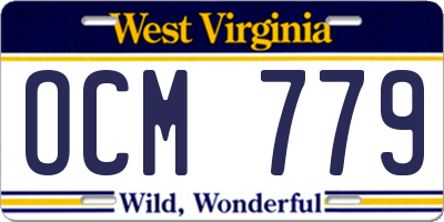 WV license plate OCM779