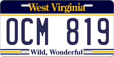 WV license plate OCM819