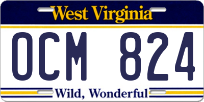 WV license plate OCM824