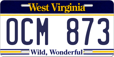WV license plate OCM873
