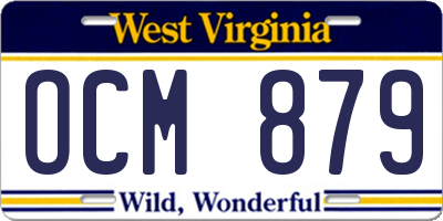 WV license plate OCM879
