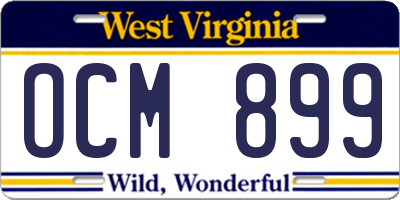 WV license plate OCM899