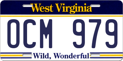 WV license plate OCM979