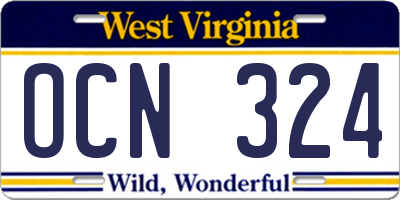 WV license plate OCN324