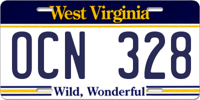 WV license plate OCN328