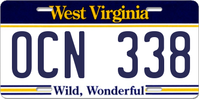 WV license plate OCN338
