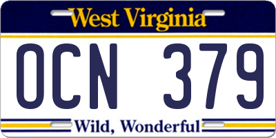 WV license plate OCN379