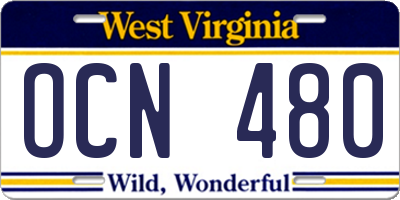 WV license plate OCN480