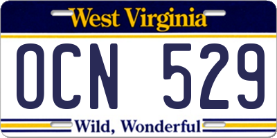 WV license plate OCN529