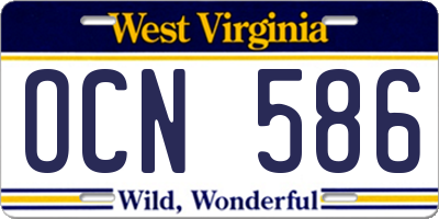 WV license plate OCN586