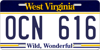 WV license plate OCN616