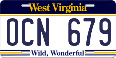 WV license plate OCN679