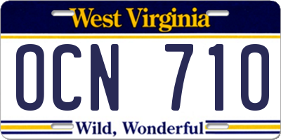 WV license plate OCN710
