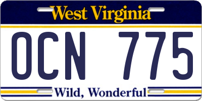 WV license plate OCN775