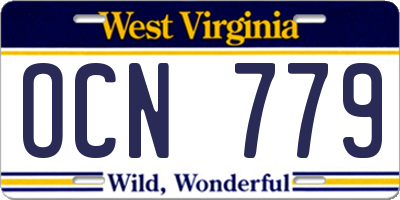 WV license plate OCN779