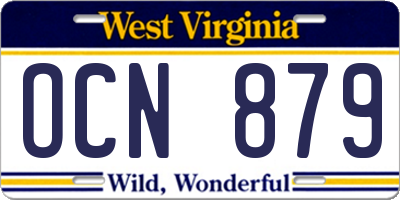 WV license plate OCN879