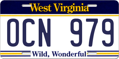 WV license plate OCN979
