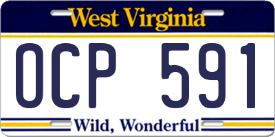 WV license plate OCP591