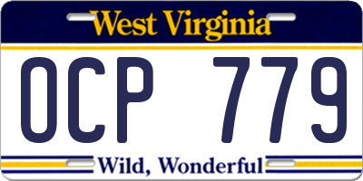WV license plate OCP779