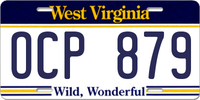 WV license plate OCP879