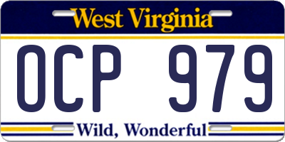WV license plate OCP979