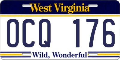 WV license plate OCQ176
