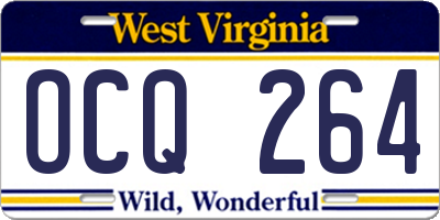 WV license plate OCQ264