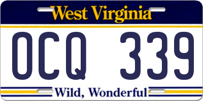 WV license plate OCQ339