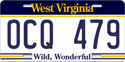 WV license plate OCQ479