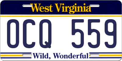 WV license plate OCQ559