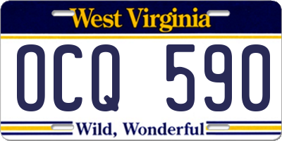 WV license plate OCQ590