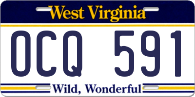 WV license plate OCQ591