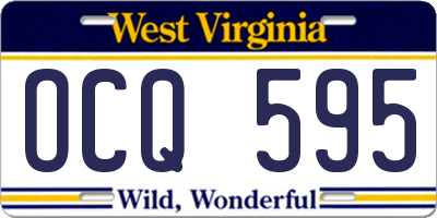 WV license plate OCQ595