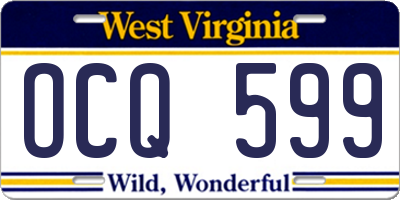 WV license plate OCQ599