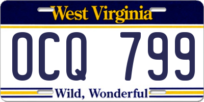 WV license plate OCQ799