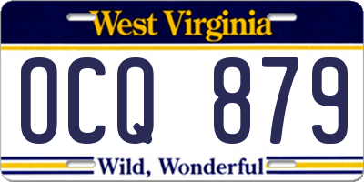 WV license plate OCQ879