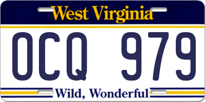 WV license plate OCQ979