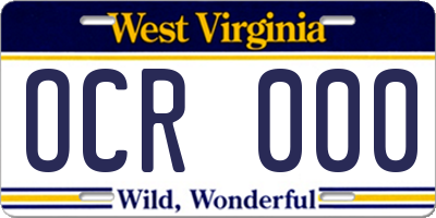 WV license plate OCR000