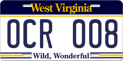 WV license plate OCR008