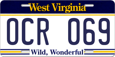 WV license plate OCR069