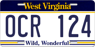 WV license plate OCR124