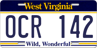 WV license plate OCR142