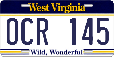 WV license plate OCR145