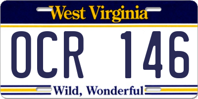 WV license plate OCR146