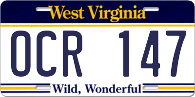 WV license plate OCR147