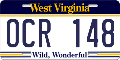 WV license plate OCR148