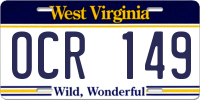 WV license plate OCR149