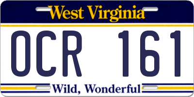 WV license plate OCR161