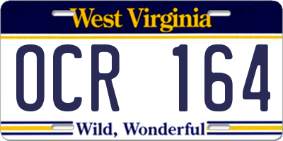 WV license plate OCR164